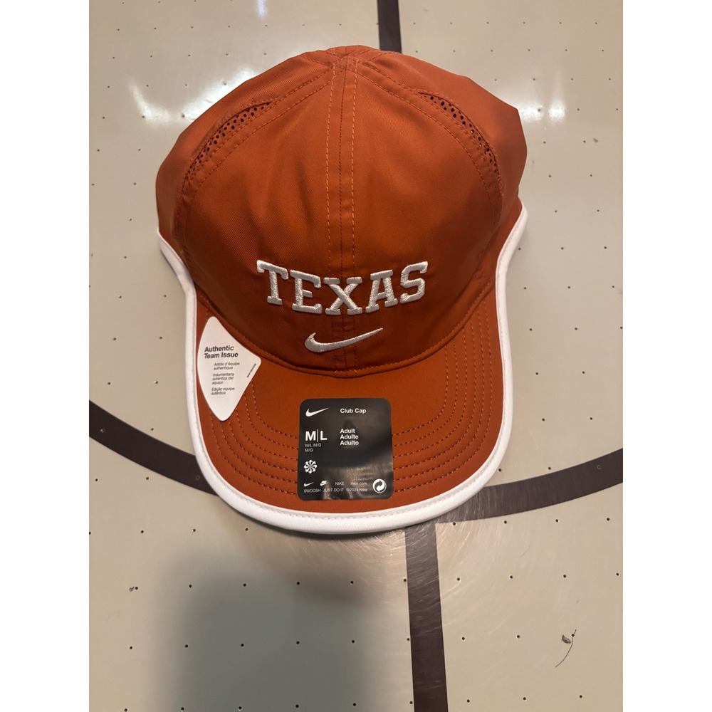 Nike Texas Longhorns Dri-FIT Club Cap Burnt Orange On-Field Hat - Picture 2 of 5
